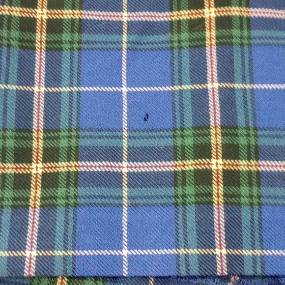 Nova Scotia by Bonda Tartan Skirt Kilt Pleated Front Plaid Blue, Size 14 - Picture 10 of 10
